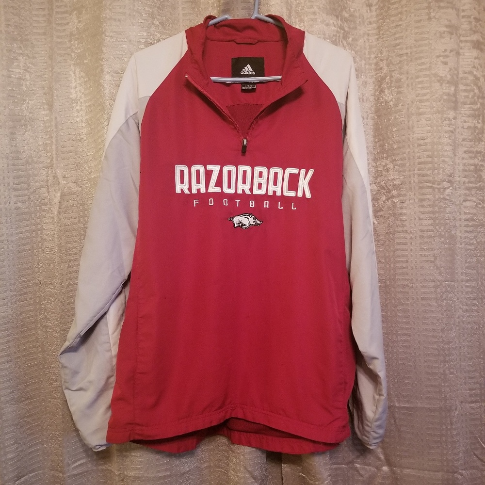 Adidas Razorback Football Windbreaker